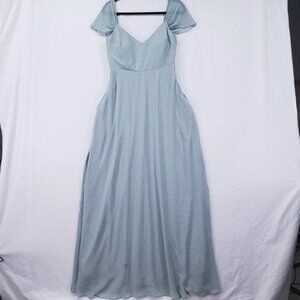 Birdy Grey Women's Size M Maxi Dress Mint Fit Flare Bridesmaid Party Formal